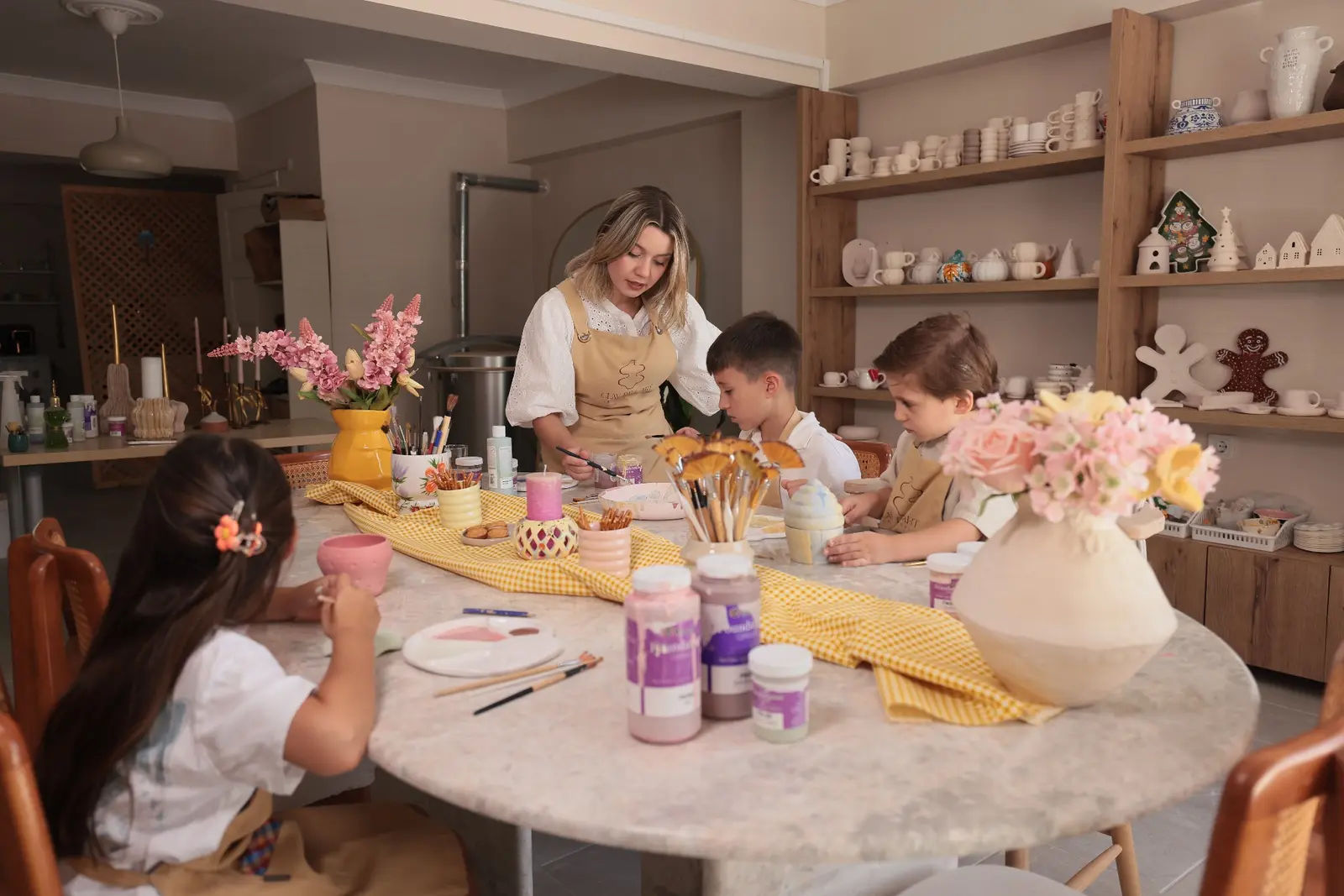 Çocuklar için seramik workshopu